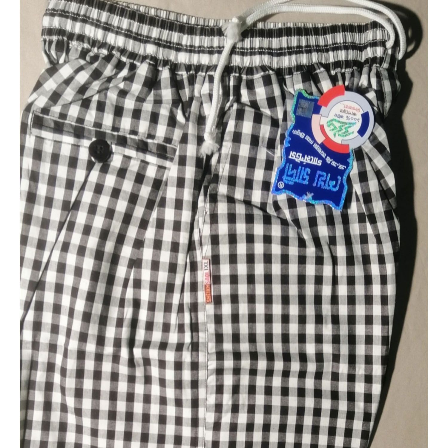 Men's extra relax cotton multi color loose chek Trouser