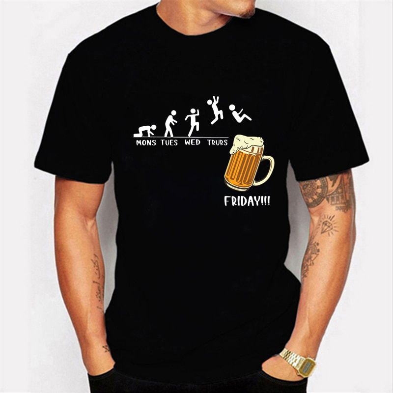 Friday  Print Men's Brand T-shirts Funny Graphic Hop Summer Women Men Tshirts Streetwear Ulzzang Harajuku T-Shirt Shirt