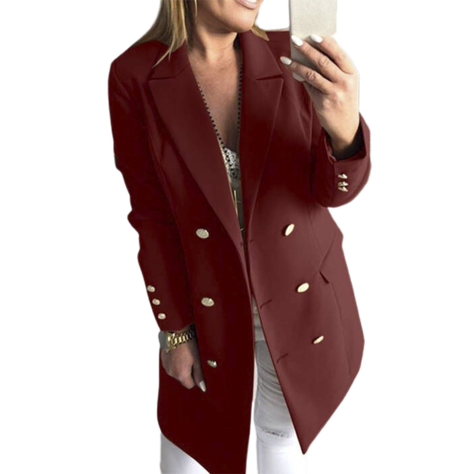 Woolen Suit t Warm Double-ed All Match Lady t