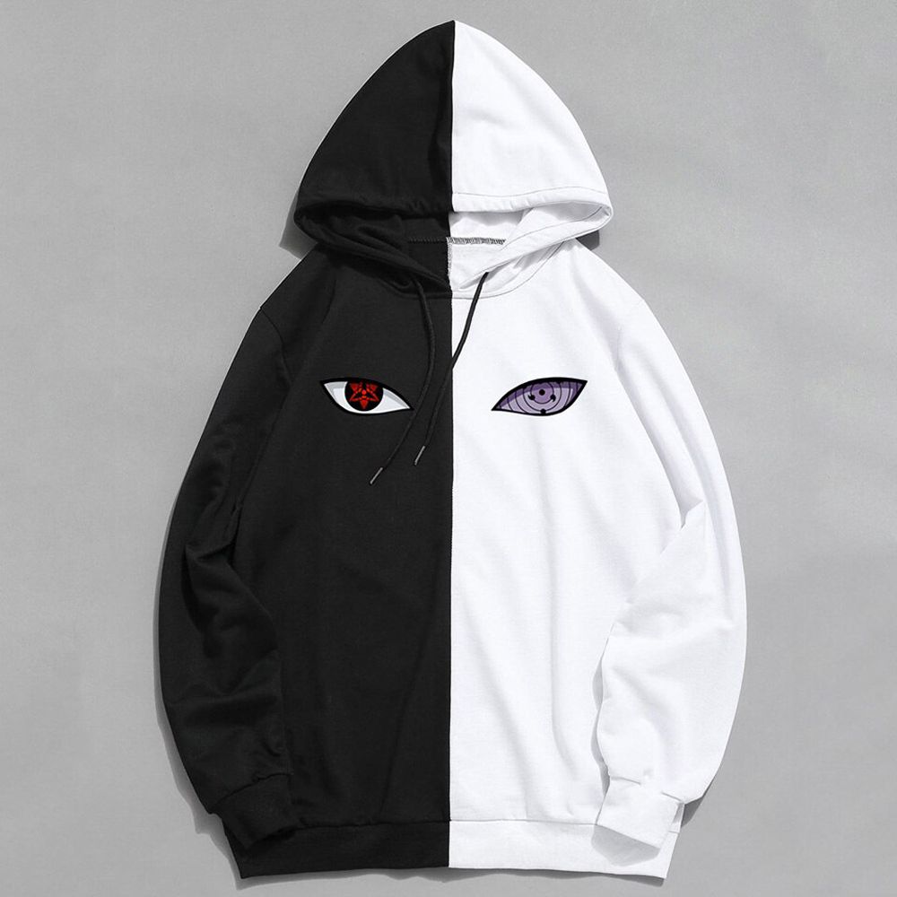 Summer Anime Brand Fashion Printing The Sharingan Double Color Hoodies Pullover Sweatshirt Harajuku  Hop Thin Clothing