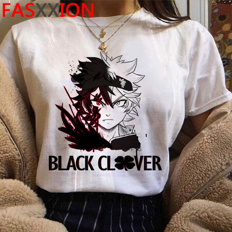 Hot Japanese Anime Black Clover T Shirt Men Kawaii Summer Tops Cartoon Graphic Tees Fashion Uni T-shirt Harajuku Tshirt Male