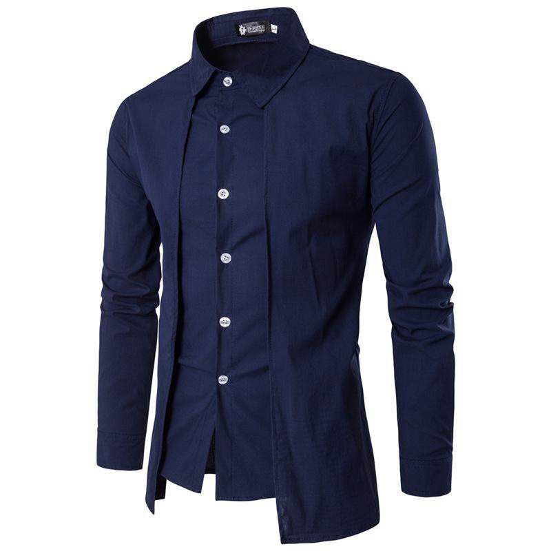 RHS Online Luxury Mens Casual Shirt Long Sleeve Botton up Business Formal Shirt T Shirt Top