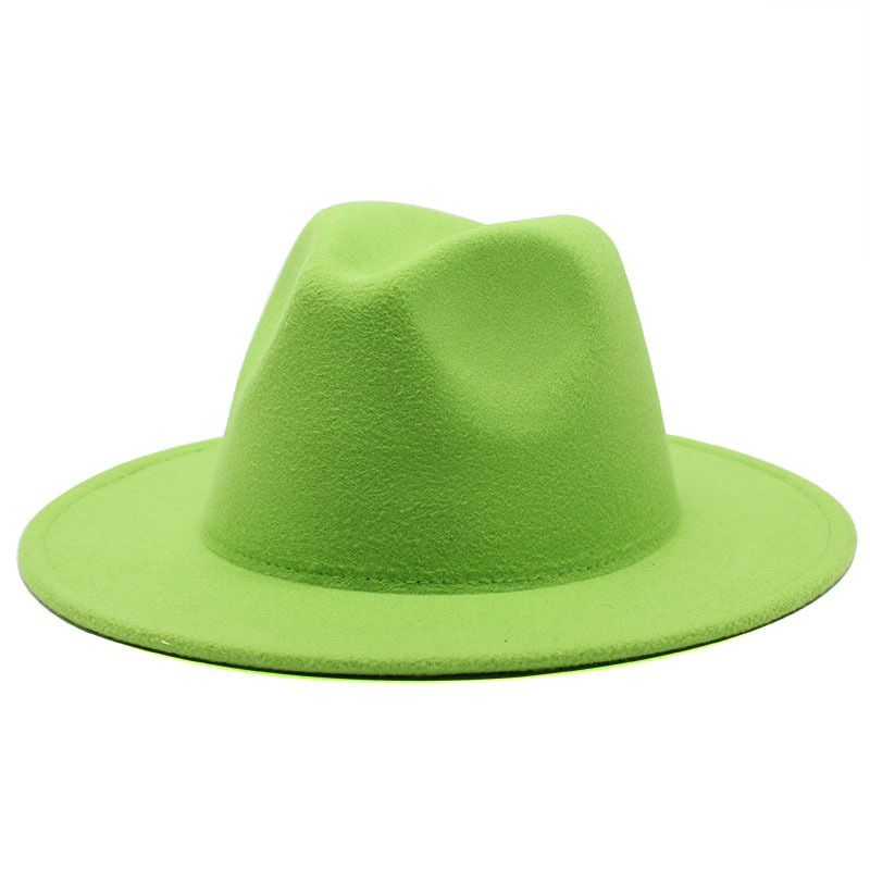 All-match Fedora Hat  Autumn Winter Felt Jazz Hats for Women Men Boy Girls Child Hats Formal Wedding Decorate Panama Cap