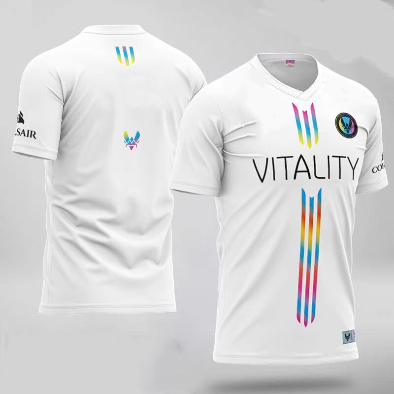 NEW French bee vitality team uniform short sleeve CSGO e-sports SHOX competition suit summer esports t-shirt new 2022
