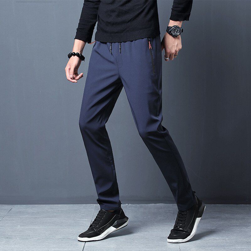 New Men Pants Joggers Fitness Casual Fleece Outdoor Sweatpants Breathable Slim Elasticity Trouser Plus Size Men Pants