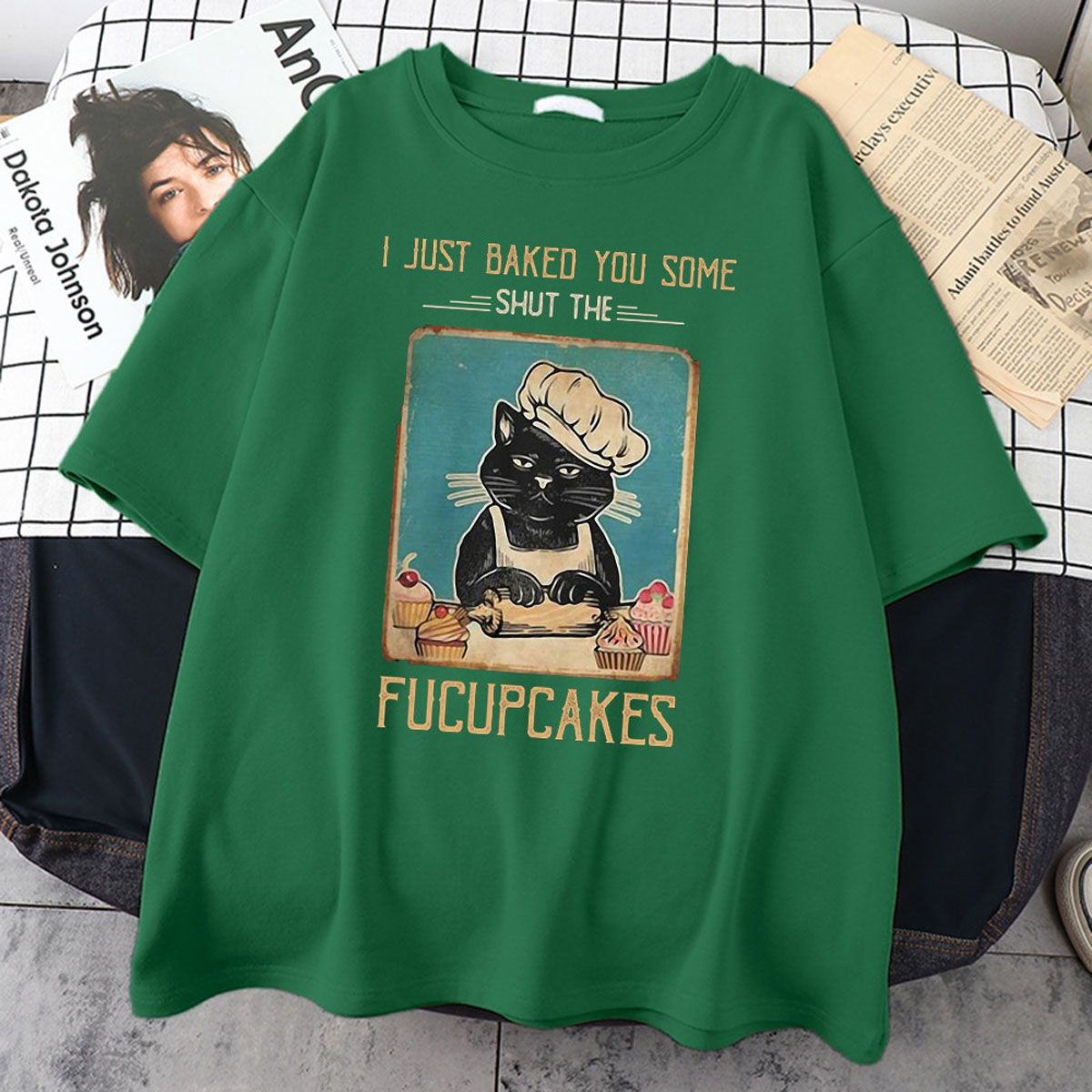 Hardworking Cake Chef Tshirt Man Printed Trendy Streetwear Mens T Shirt Casual Trendy T-Shirt Casual Oversize Men'S T-Shirt