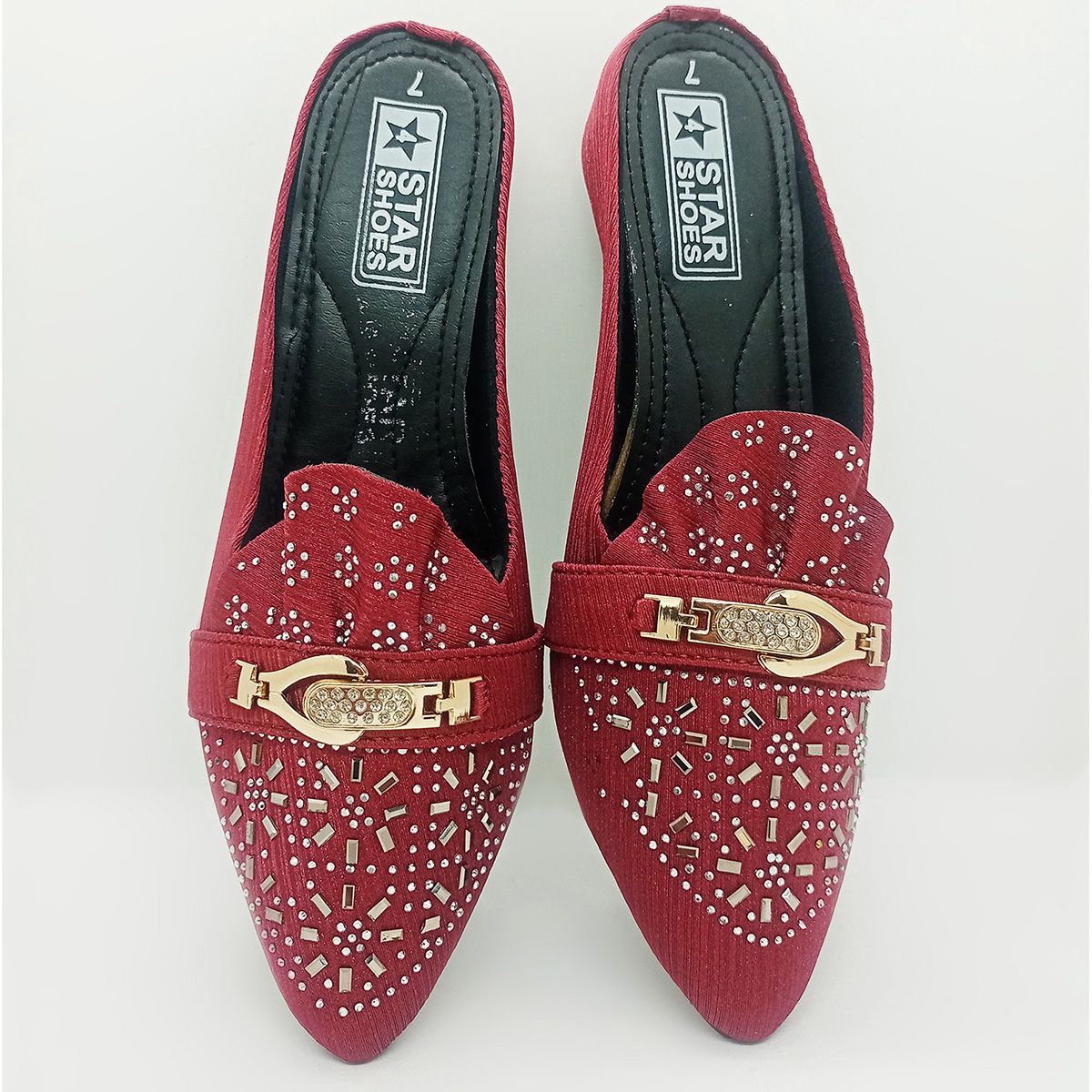 Premium Stoned Shoes Sandals For Women Stylish Semisolid Sandal For Woman Ladies Flat Slipper Sandals Sandal for Girls