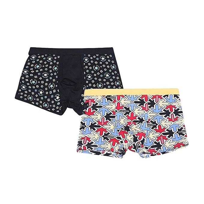 Multi Color Cotton Boxer For Men - 2Pcs