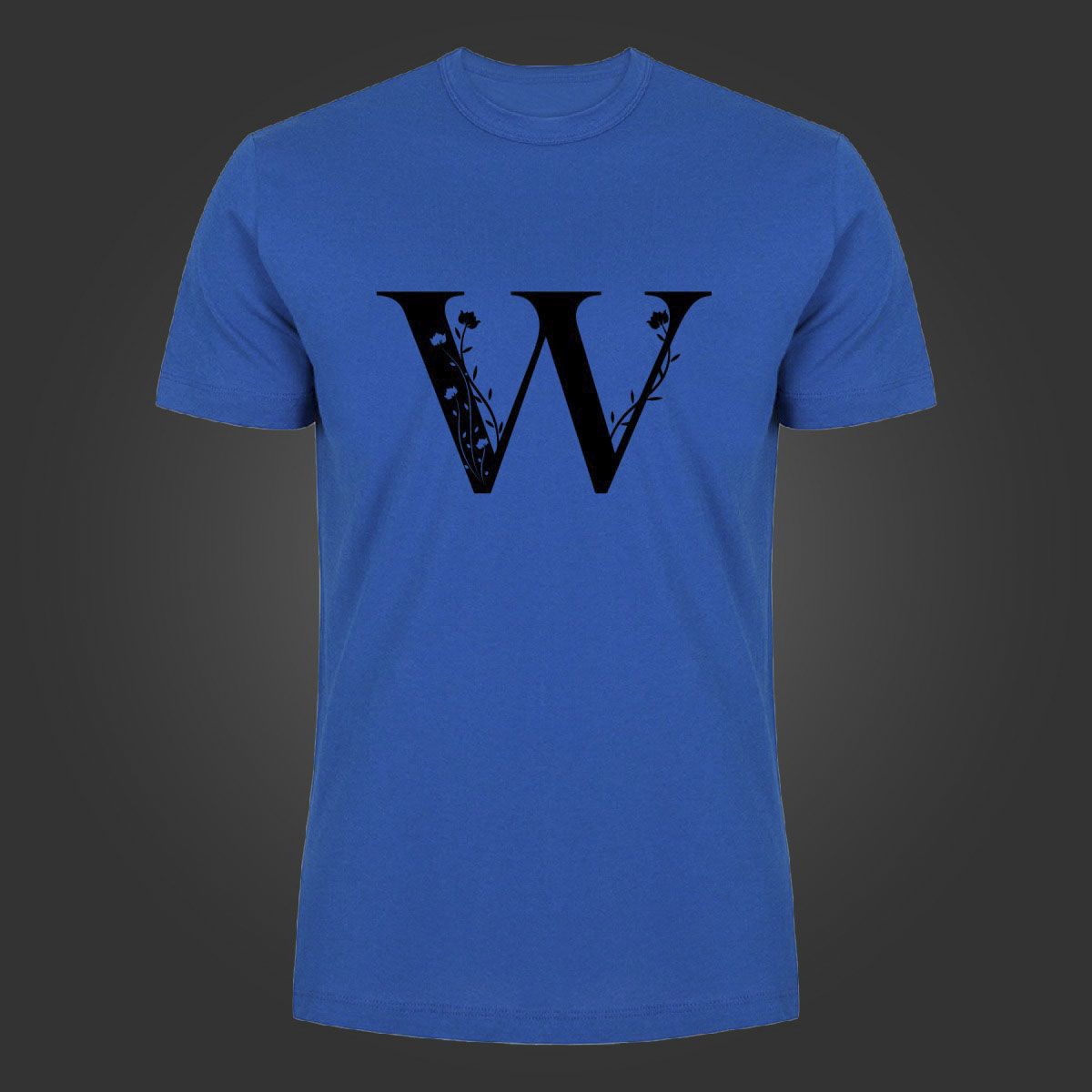 Blue Synthetic Alphabet T-shirt A to Z  for Men/Women - T Shirt - T Shirt