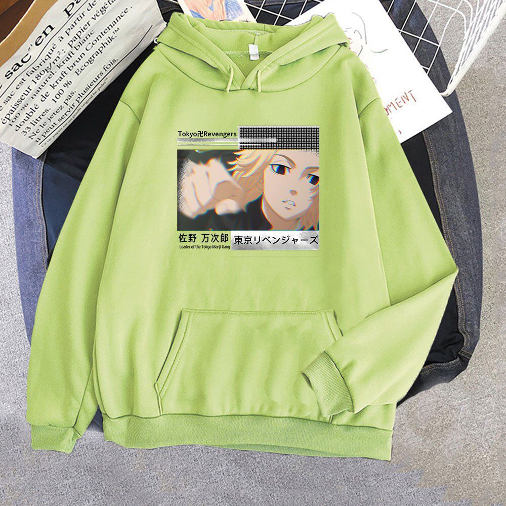 Tokyo Revengers Anime Harajuku Hoodie Men Women Japanese Streetwear Uni Pullover Oversized Sweatshirts Manjirou Print  Hop