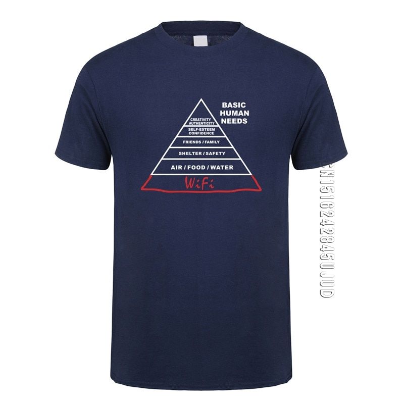 Funny Human Needs Internet Geek Compute T Shirts Men Cotton O Neck T-shirt Wifi Man Tshirt Top Tees