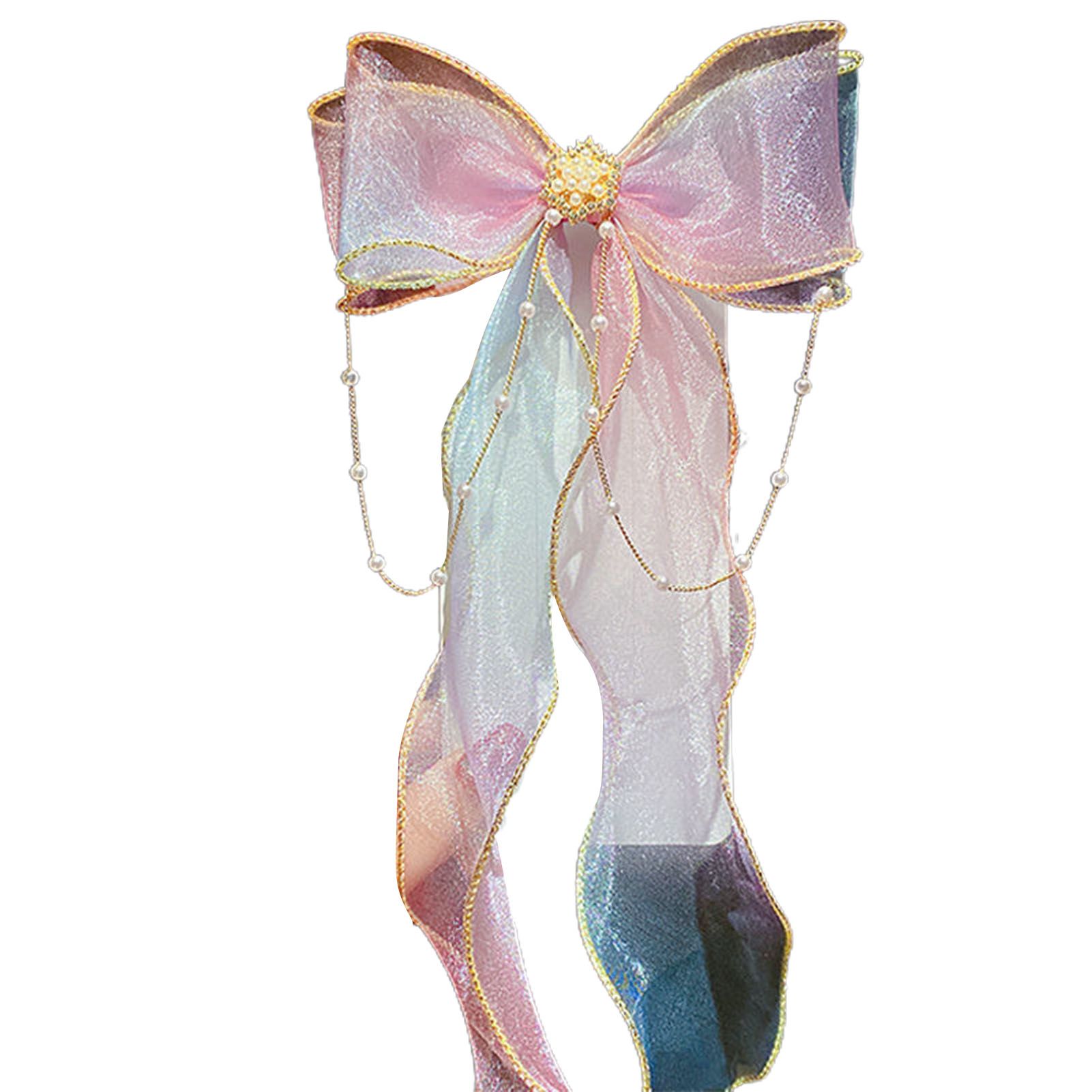 Girls Hairpin Faux Pearls Gradient Imitation Pearls Hairpin