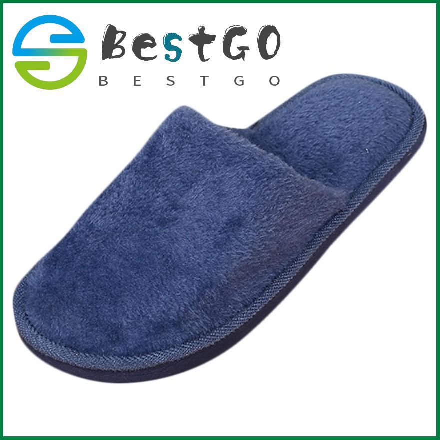 Men Winter Warm Home Plush Soft Slippers Indoors Anti-slip Floor Bedroom Shoes
