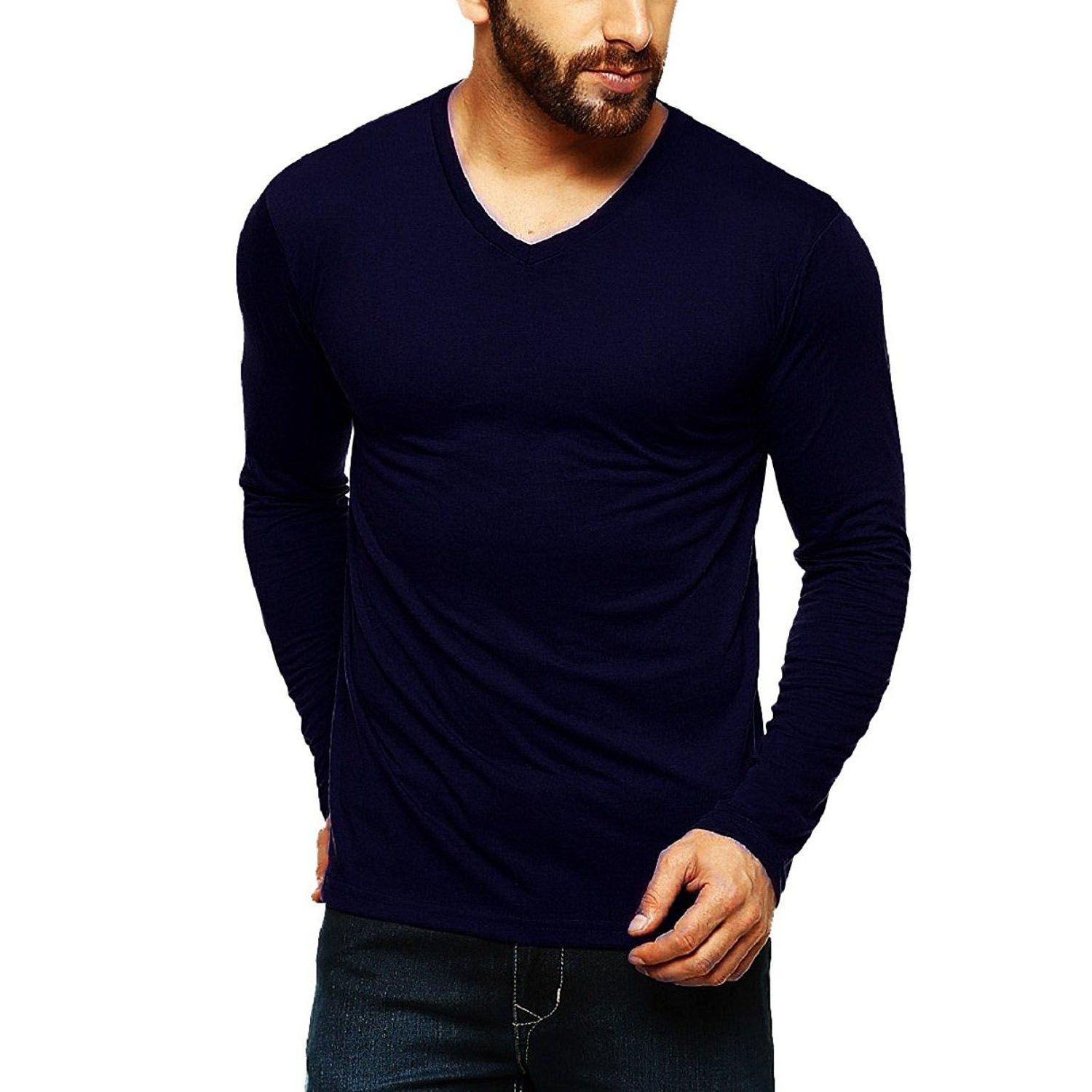 Full Sleeve V neck t-shirt for men.