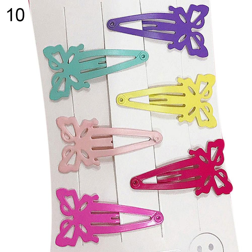 【BestGO】6Pcs  Color Heart Star Shape BB Hairgrip SiBangs Hair Clips Barrette
