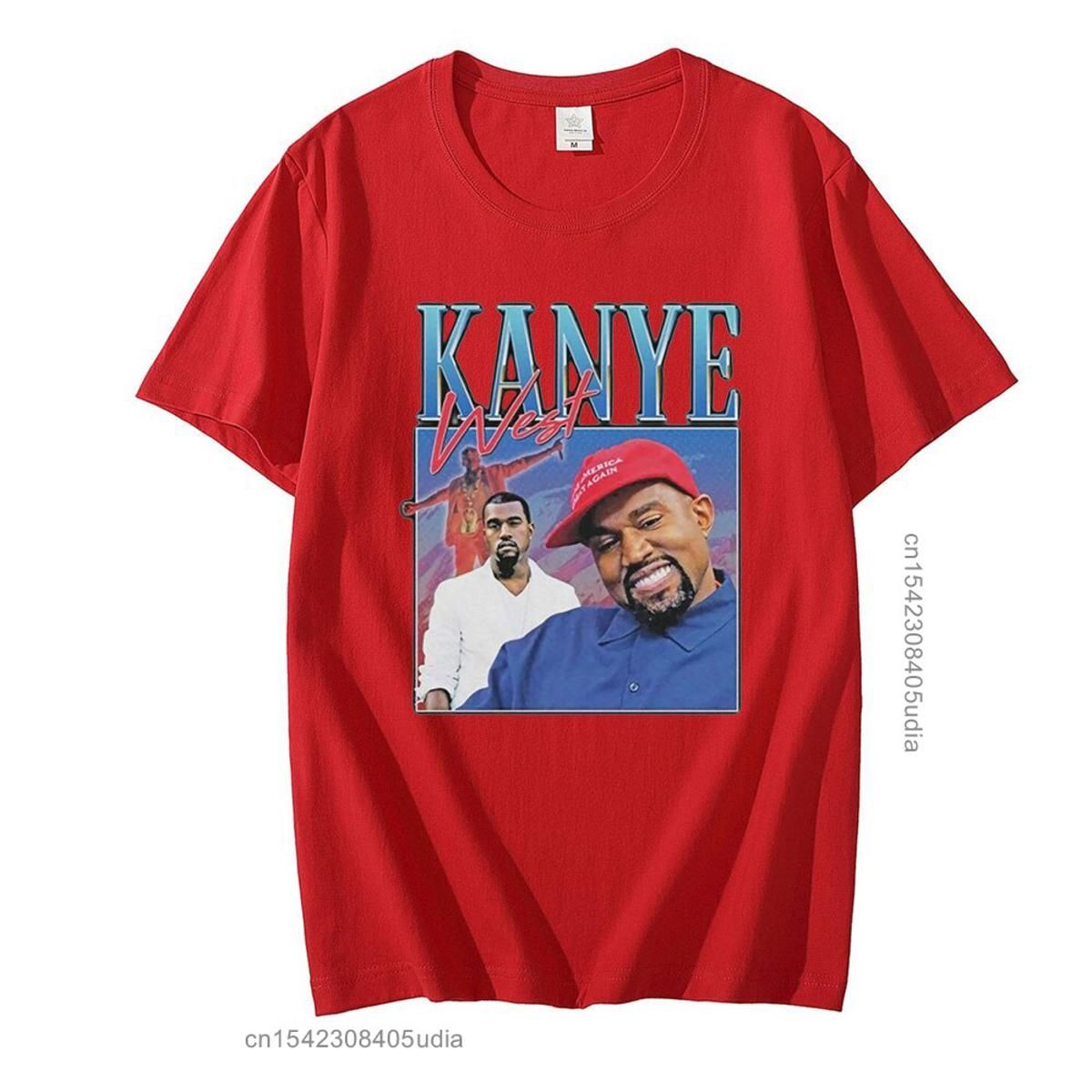 New Hop T-Shirt Kanye West 90s Vintage Graphics Tee Shirt for Men Oversize Cotton Tshirt Streetwear Men