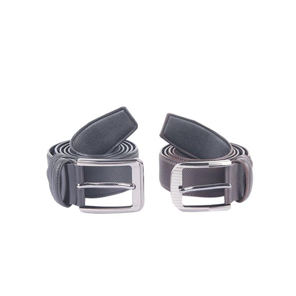 Combo Pack Of Belt - Black and Dark Chocolate