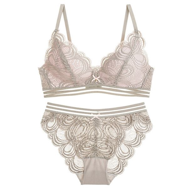 Bra Set For Women Underwear Lingerie Set  Lace Flora Push Up Bra And Pantie 32 38 AB Cup Underwear Women Set Intimates 2018