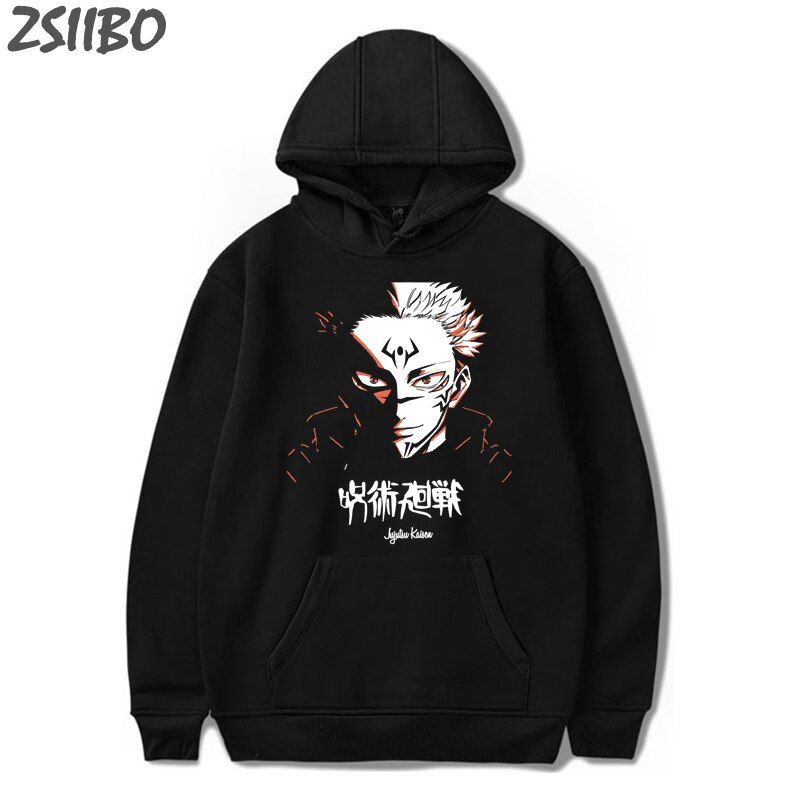 Anime Sweatshirts Jujutsu Kaisen Men's Hoodie Harajuku Unisex Fashion Casual Hoody Male Streetwear Yuji Itadori Printed Coat