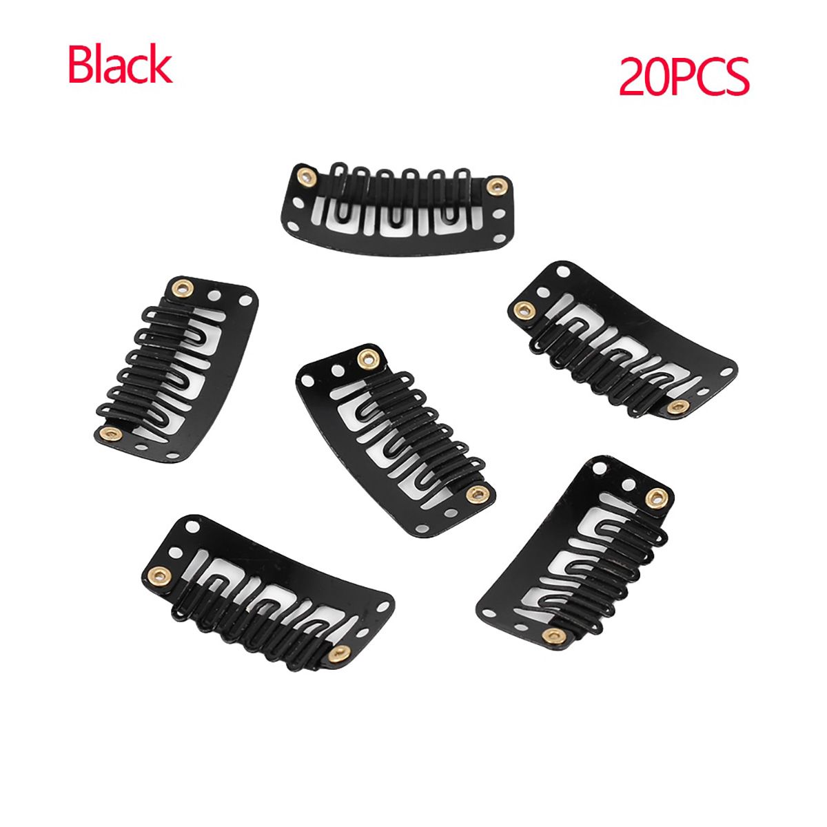 20Pcs/Set 32mm/24mm Metal U-Shape Wigs Hair Snap Clips Ponytail Holder Hairpins Barrettes For Women Hair Accessories Extensions
