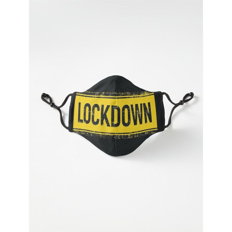 Lockdown Covid-19 Funny Text Design Six Layer Face Mask Tiktok Mask For Men And Women Gaming Mask With Adjustable Ear Loop And Digital Print Face Mask Graphics Print Anime Mask