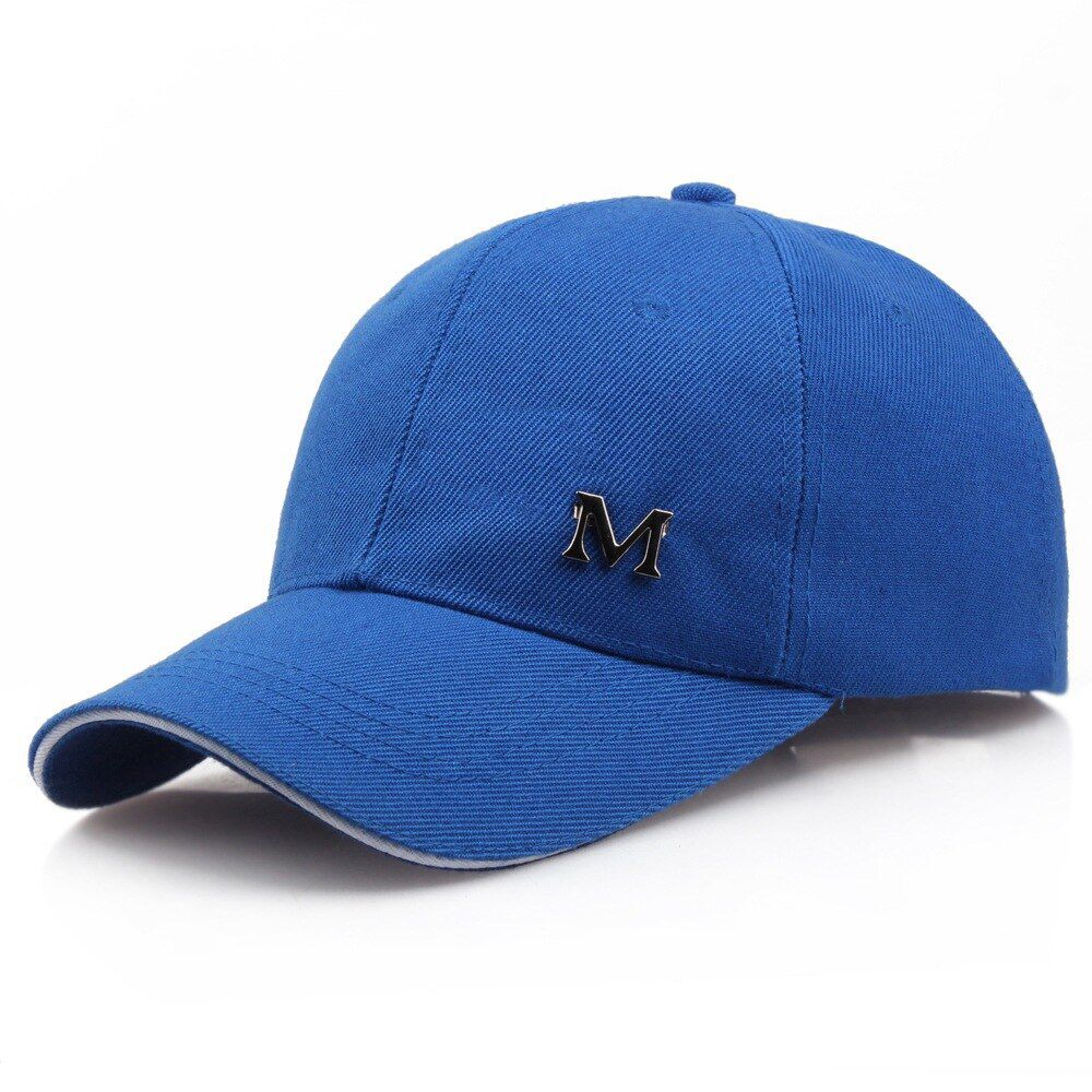 M Dad Hat for Men Women Solid Black Baseball Cap Cotton Fashion Unisex Snapback Hats Adjustable Bone