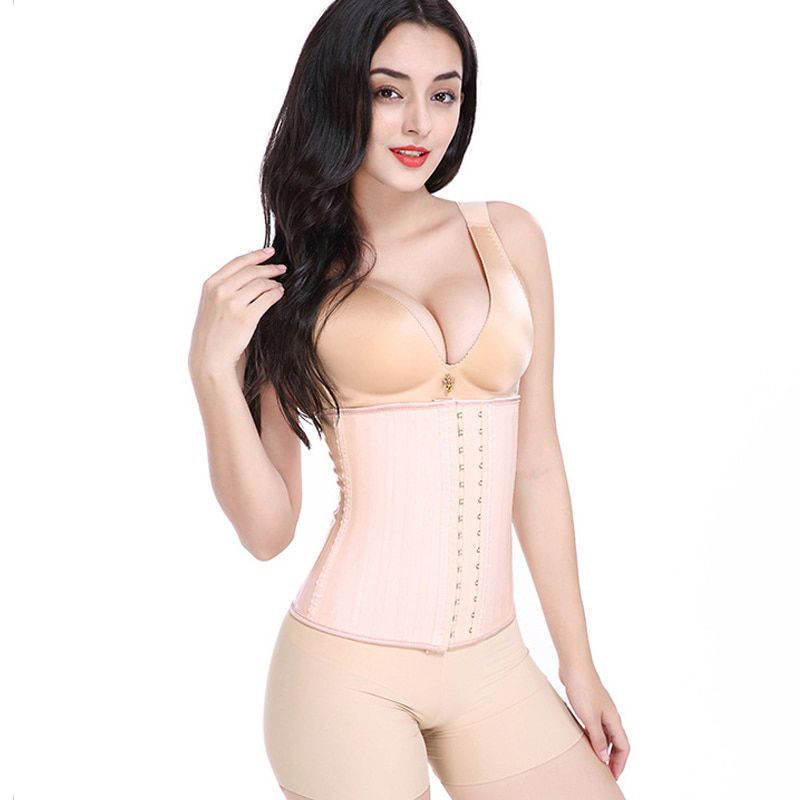 MUKATU Latex Waist Trainer Corset Belly Slimming Underwear Belt Sheath Body Shaper Modeling Strap 25 Steel Boned Waist Cincher