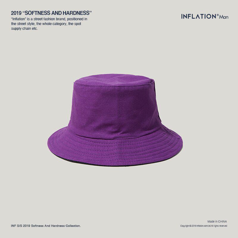 INFLATION Mens Cotton Summer Bucket Hats Fisherman Bucket Hat Men Hip Hop Couples Bucket Hats 154CI2019