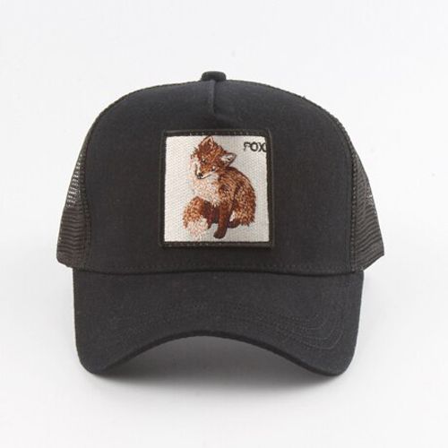 Wolf Embroidery Cap Men Women Hip Hop Snapback Dad Hat Summer Breathable Mesh Trucker Cap Bone