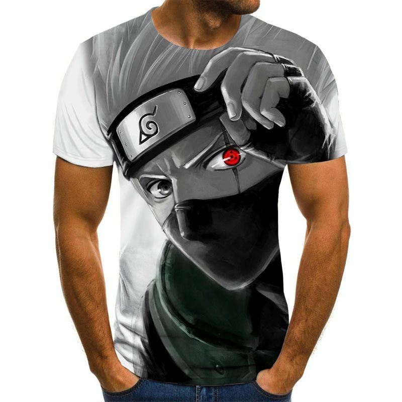 Anime Men's T-shirt 3D Harajuku Tops Fun Boys Clothing Summer Fashion Short Sleeve Anime Street Clothing