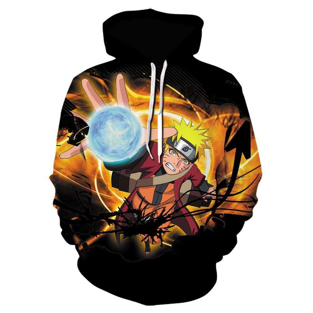 Autumn 3D Printing Men's and Women's Hoodies Fashion Japanese Anime Sasuke Children's Cartoon Pullover Harajuku Coat