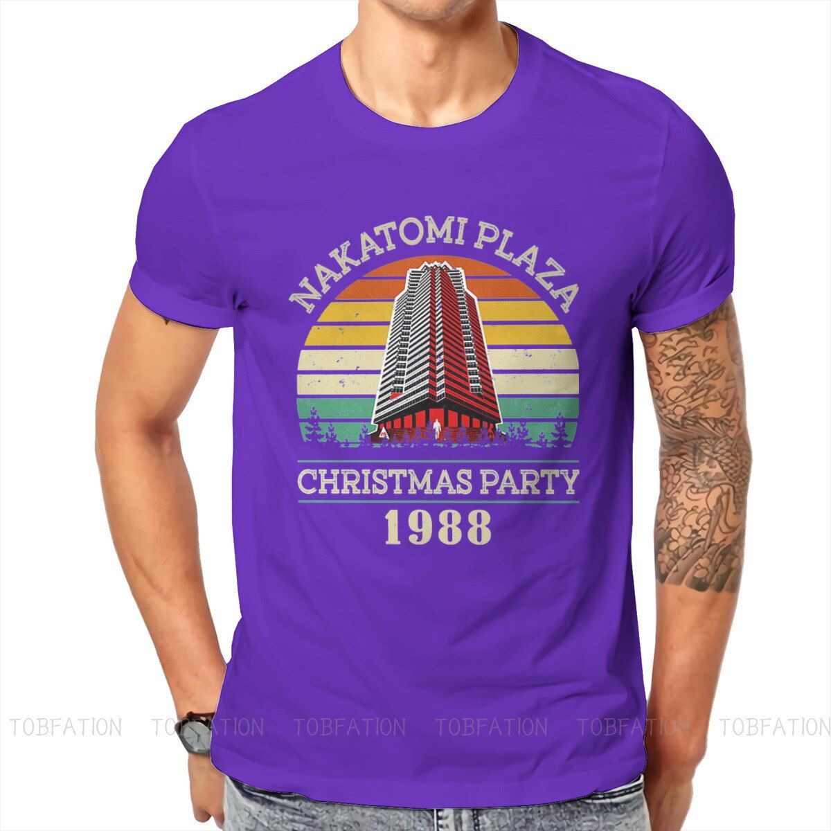 Die Hard Movie ChristParty 1988 Bruce Willis Man TShirt Retro Vintage NakatoPlaza Individuality T Shirt Streetwear