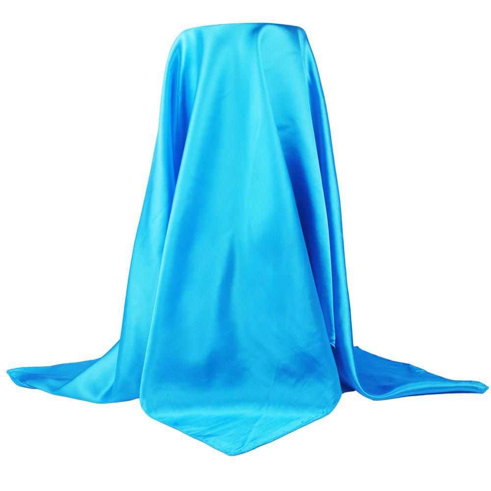 【ALLGOOD】Solid Color Large Square Scarf 90*90cm Satin  Silk Activity Gift  Fashion Floral Shiny Lady Women Shawl 90cm (35.4Inches)
