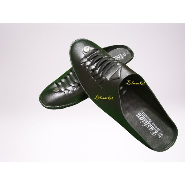 Black Casual Artificial Leather Slip-On Shoes