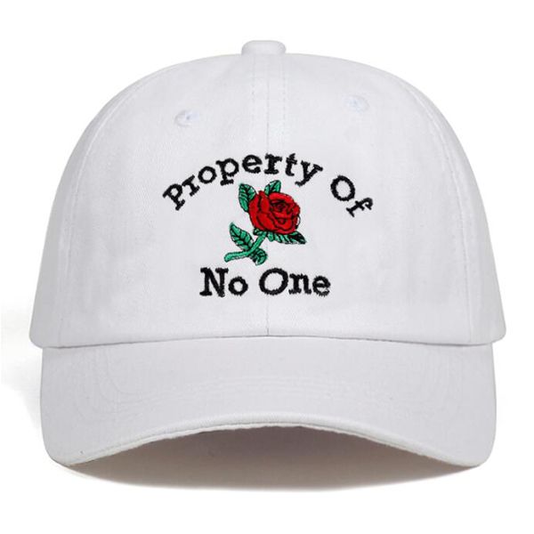Property No One Rose flower Caps Summer Baseball Cap Embroidery Hat Drop Ship  Cotton Snapback Women Men Hats
