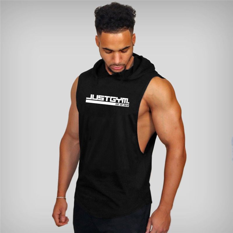 Summer Brand Clothing Bodybuilding Hooded Sleeveless Shirt Fitness Mens TaTop Muscle Vest Cotton Gym TaTop Srtswear