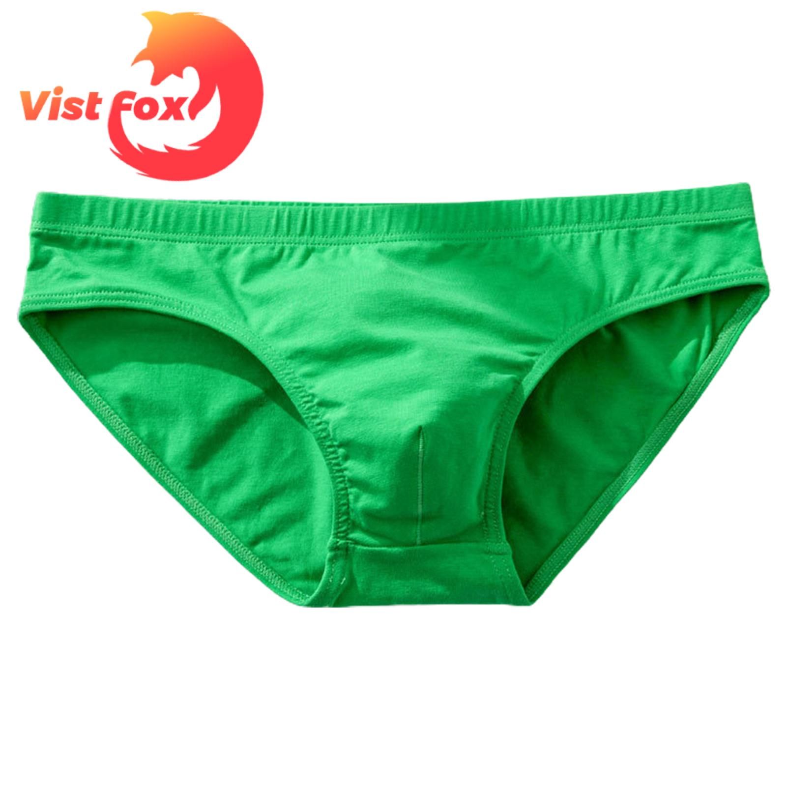 Vist Fox Man Briefs Low-rise Pure Color Cotton Briefs