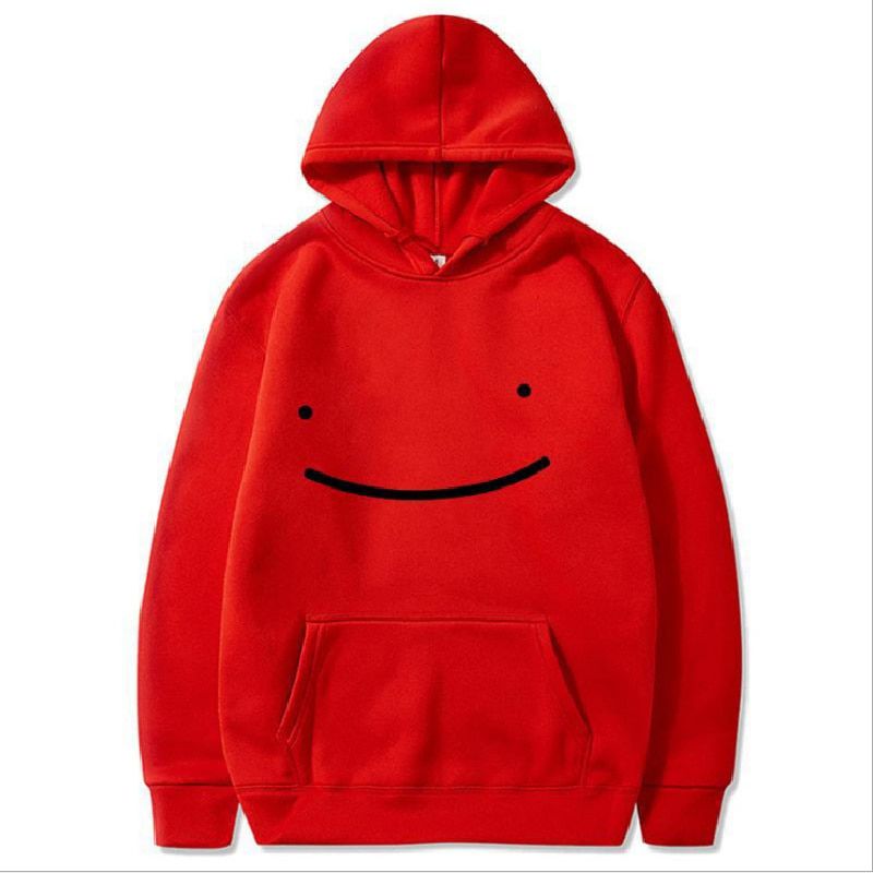 Dream Merch Men's Hoodies Smiley Face Harajuku Pullover Sudaderas Unisex Streetwear Clothes Casual Fashion Oversized Coats