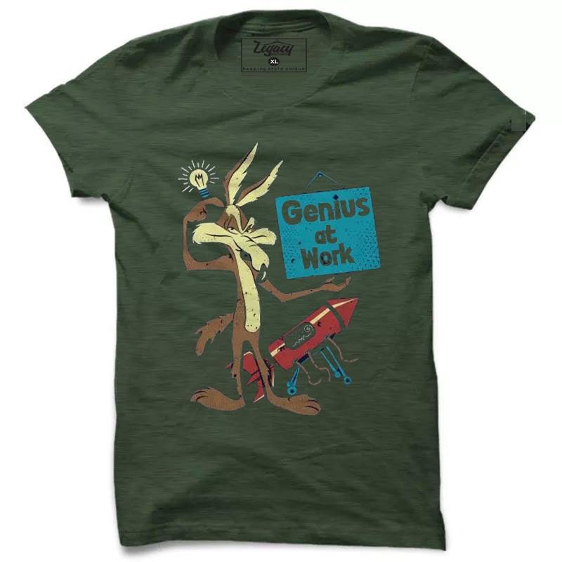 Green Cotton Short Sleeve T-Shirt for Men