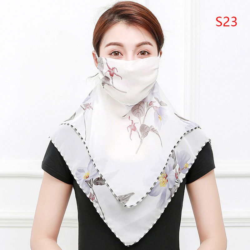 【ALLGOOD】Chiffon Scarf Face Protection Mouth Nose Cover Outdoor UV Protection Shawl