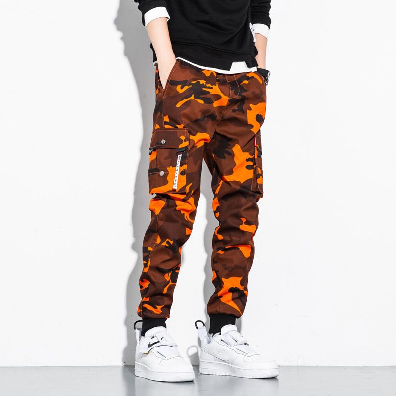 Hip Hop Cargo Pants Men New Fashion Harajuku Streetwear Multi Pocket Joggers Trousers Men Casual Harem Men Pants M-