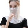 Women Floral Soft Chiffon Anti Dust Sun Protection Fe Cover Neck Gaiter Scarf