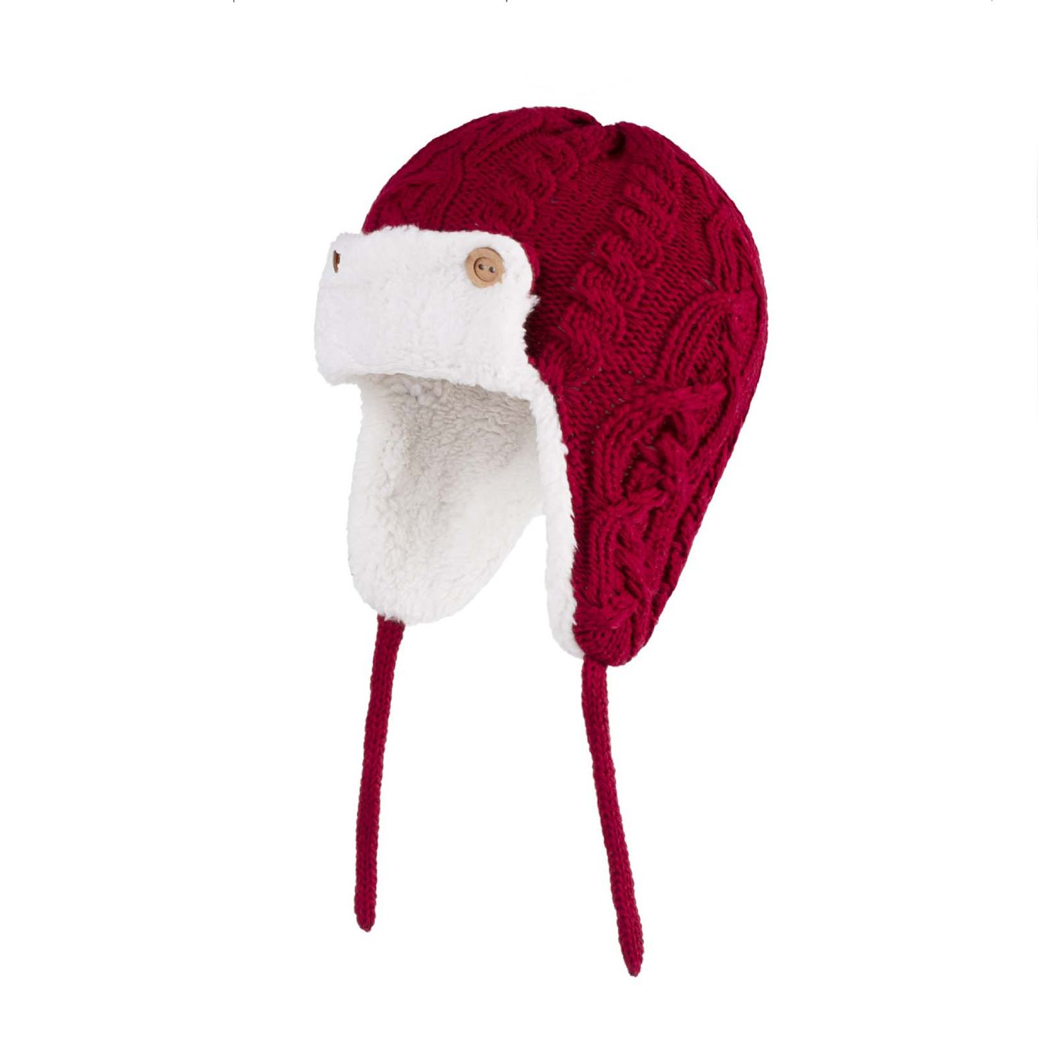 Toddler Cap Warm Ropes Pure Color Ear Flap Hat