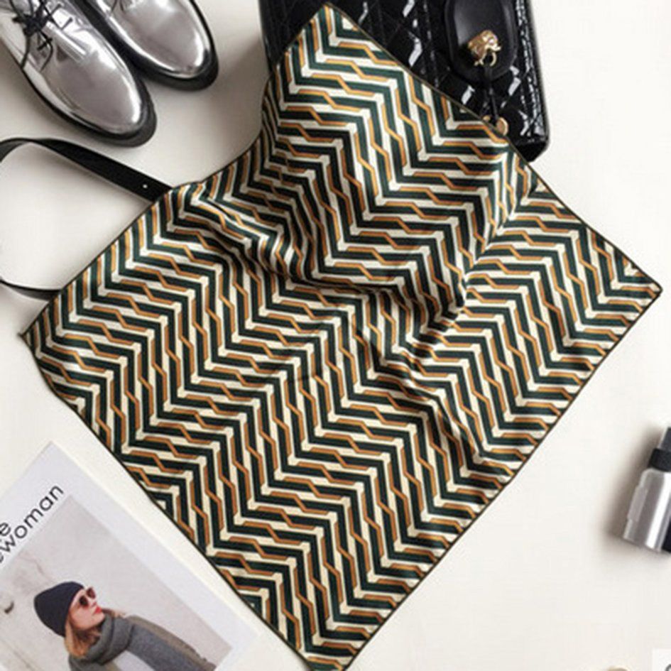 Fashionable Design All Match Clothes Print Women Silk-like Riband Scarves