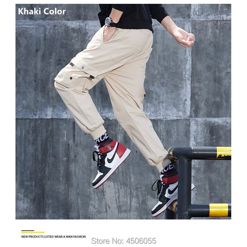 Cargo Pants Men Many ckets Cotton   Pantalones  Militar Jogger Sweatpants Teenager 7XL 8XL Male Trousers