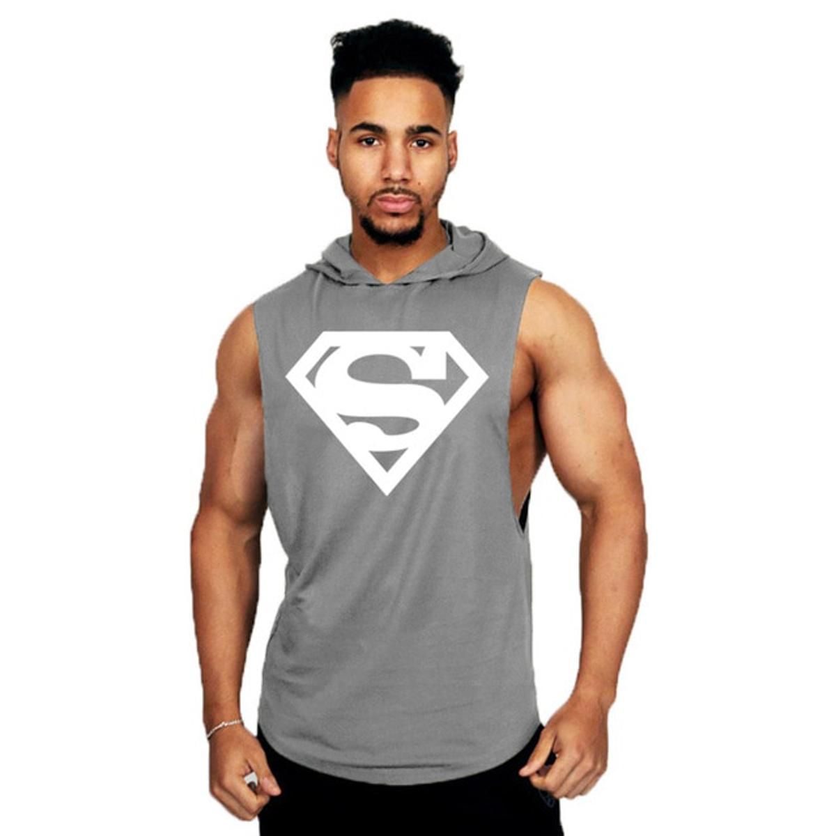 MuscleguysClothing Gym Hooded TaTop Men Bodybuilding Stringer Hoodie Tanktop Workout Singlet Fitness Sleeveless Sh