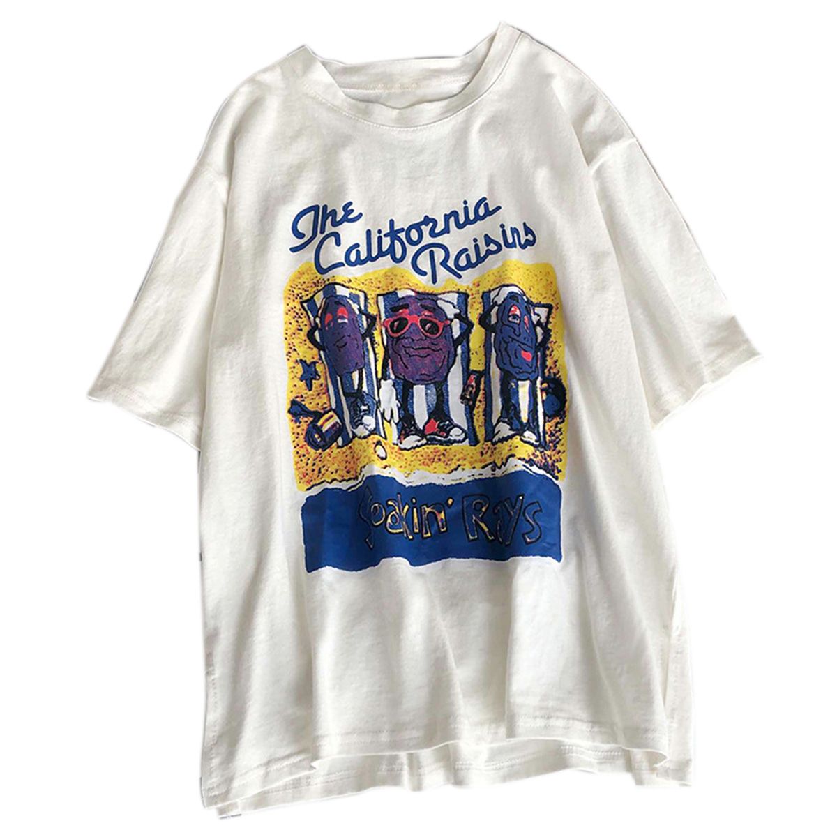 New Women Casual T-Shirt, Novelty Print Crew Neck Long Sleeve Loose Pullover Blouses Top