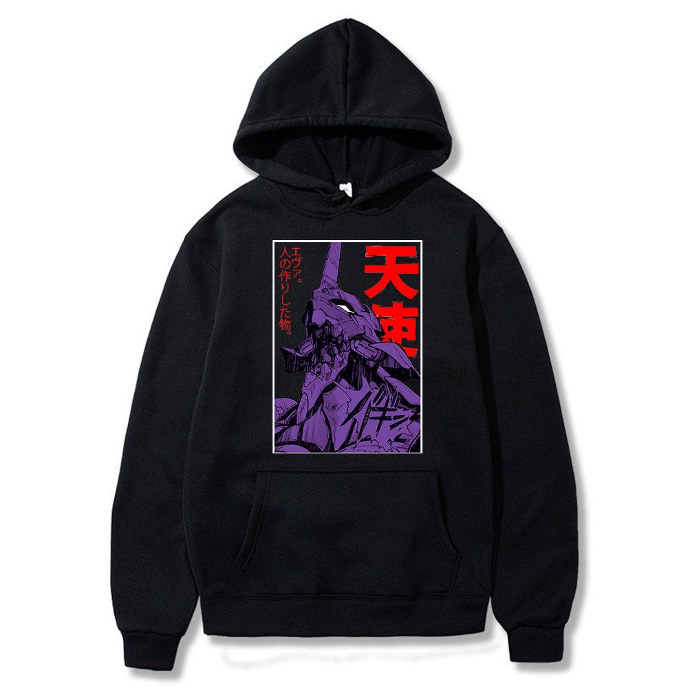 Anime Ayanami Rei Print Sweatshirt Man Autumn Fleece Hoody Fashion Pocket Clothes Fashion Casual Swetshirt Men Women's Harajuku