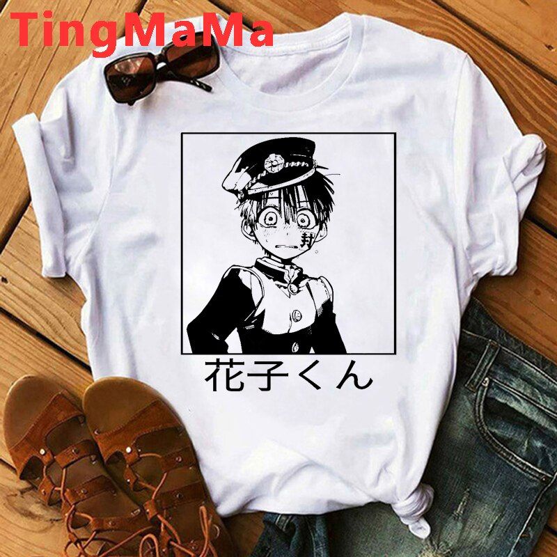 Jnese Anime Hanan T Shirt Men Kawaii Toilet Bound T-shirt Funny Cartoon Graphic Tees Manga Tops UniTshirt Male