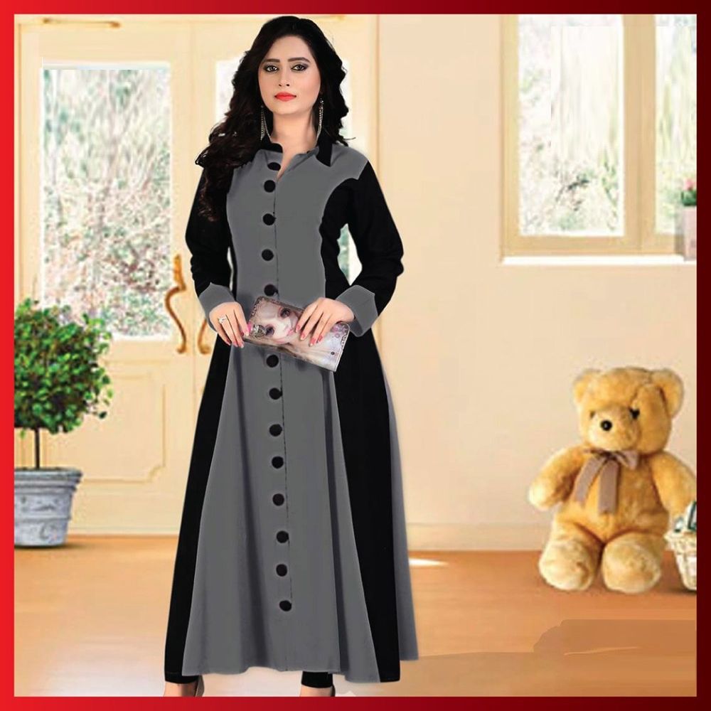 Western Design Women's Chaina Lilen Long kurti And Dress ( One piece)